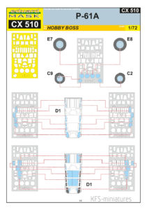 1/72 P-61A Hobbyboss - dodatki - Eduard