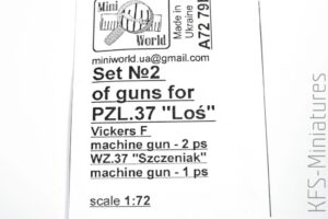 1/72 PZL.37 Łoś i PZL.23 Karaś - metalowe uzbrojenie - Mini World