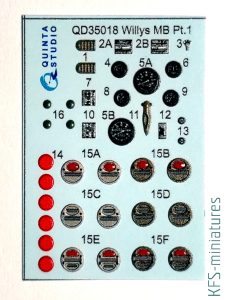 1/35 Willys MB - Interior 3D Decal - Quinta Studio