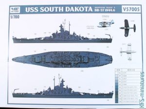 1/700 USS South Dakota BB-57 1944 - VEE HOBBY