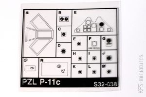 1/32 PZL P.11c - Blachy - PART