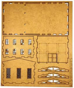 1/100 Budynek fabryczny "T" - Lasercut Buildings