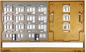 1/100 Blok z balkonami - Lasercut Buildings