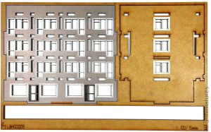 1/100 Blok z balkonami - Lasercut Buildings