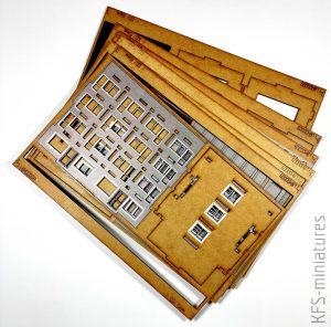 1/100 Blok z balkonami - Lasercut Buildings