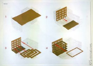 1/100 Blok z balkonami - Lasercut Buildings