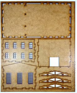 1/100 Budynek fabryczny "T" - Lasercut Buildings