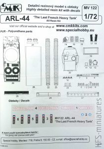 1/72 ARL-44 The Last French Heavy Tank - Planet Models