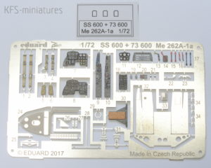 1/72 Me 262 A Airfix - dodatki - Eduard