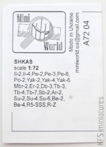 1/72 ShKAS machine gun - Mini World