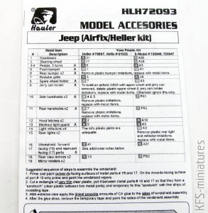 1/72 Jeep Airfix/Heller - blaszki - Hauler