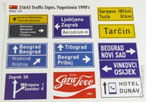 1/35 Traffic Signs Yugoslavia 1990's - MiniArt 