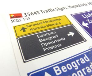 1/35 Traffic Signs Yugoslavia 1990's - MiniArt 