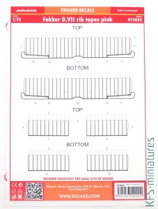 1/72 Fokker D.VII Lozenge & Rib Tapes
