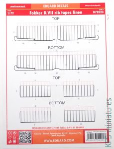 1/72 Fokker D.VII Lozenge & Rib Tapes