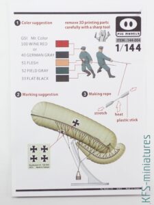 1/144 German "Drachen" Observation Balloon with figures - Pig Models