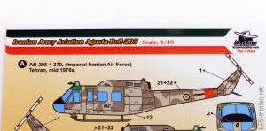 Iranian Army Aviation Agusta-Bell-205 - KMA Modeller