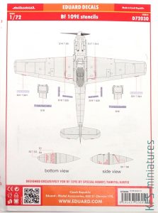 1/72 Bf 109E Special Hobby - Dodatki