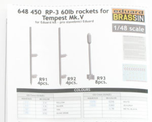 1/48 Tempest Mk.V - dodatki - Eduard