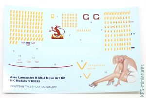 1/32 Avro Lancaster B Mk.I - Nose Art Kit - HK Models