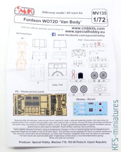 1/72 Fordson WOT2D - Van Body - Planet Models