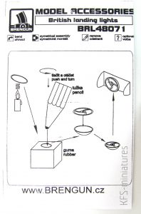 1/48 British landing lights - Brengun