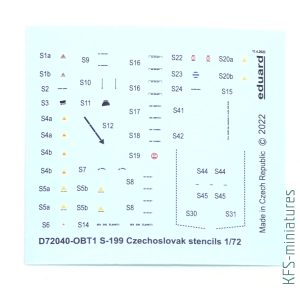 1/72 Avia S-199 - Kalkomanie