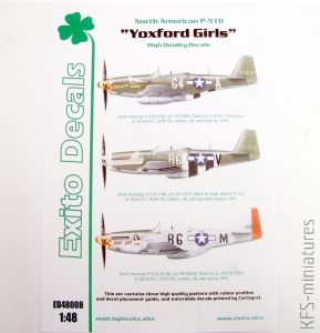 North American P-51D "Yoxford Girls" - Exito Decals