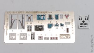 1/72 MiG-21MF cockpit late - Eduard