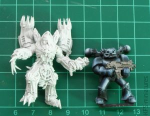 28mm Chaos Lord of the Night - Grim Skull