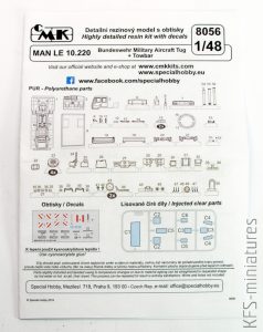 1/48 MAN LE 10.220 Military Aircraft Tug + Towbar - CMK