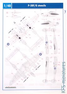 1/48 P-38 - Kalkomanie - Eduard