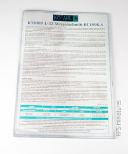 1/32 Messerschmitt Bf 109K-4 - Kotare 1/32 Messerschmitt Bf 109K-4 - Kotare