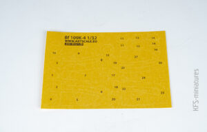 1/32 Bf 109  K - dodatki do modelu KOTARE