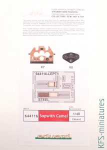 1/48 Sopwith Camel - Dodatki