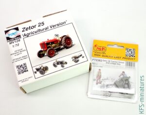 1/72 Zetor 25 Tractor Driver and village boy - CMK