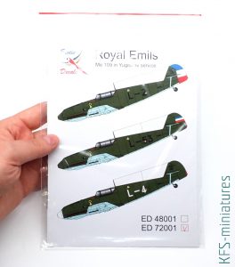 Royal Emils - Me 109 in Yugoslav service - Exotic Decals