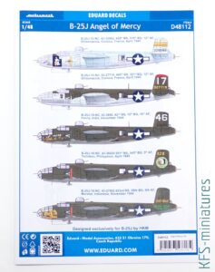 1/48 B-25J Angel of Mercy - Kalkomanie - Eduard