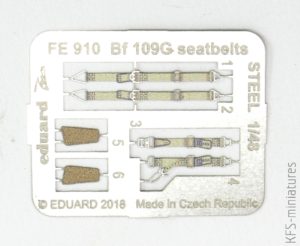 1/48 Bf 109G seatbelts STEEL - Eduard