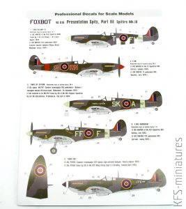 1/48 Presentation Spits, Part III Spitfire Mk.IX - Foxbot Decals