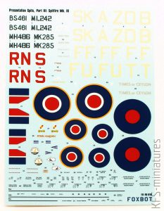 1/48 Presentation Spits, Part III Spitfire Mk.IX - Foxbot Decals