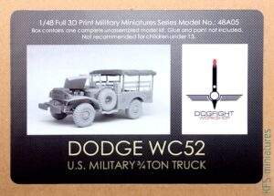 1/48 Dodge WC52 3/4 Ton Truck - Dogfight Workshop