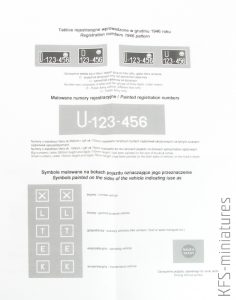 1/35 Tablice rejestracyjne wz.49 i oznaczenia pojazdów WP - ToRo Model