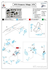 1/72 P1Y Frances/Ginga - dodatki - Eduard