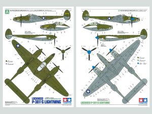 1/48 Lockheed P-38F/G Lightning - Tamiya