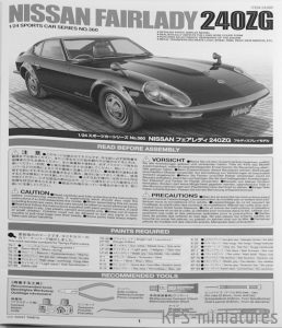 1/24 Nissan Fairlady 240ZG – Tamiya