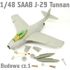 1/48 SAAB J-29F Tunnan - Budowa Cz. 2